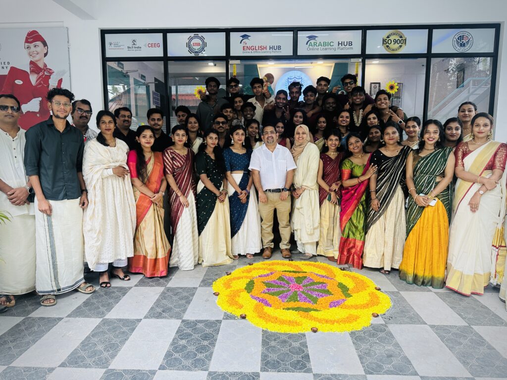 career campus onam celebration with BBA students 2025