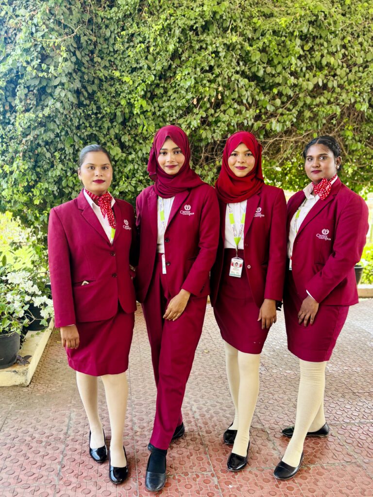 career campus aviation students at kochi international air port