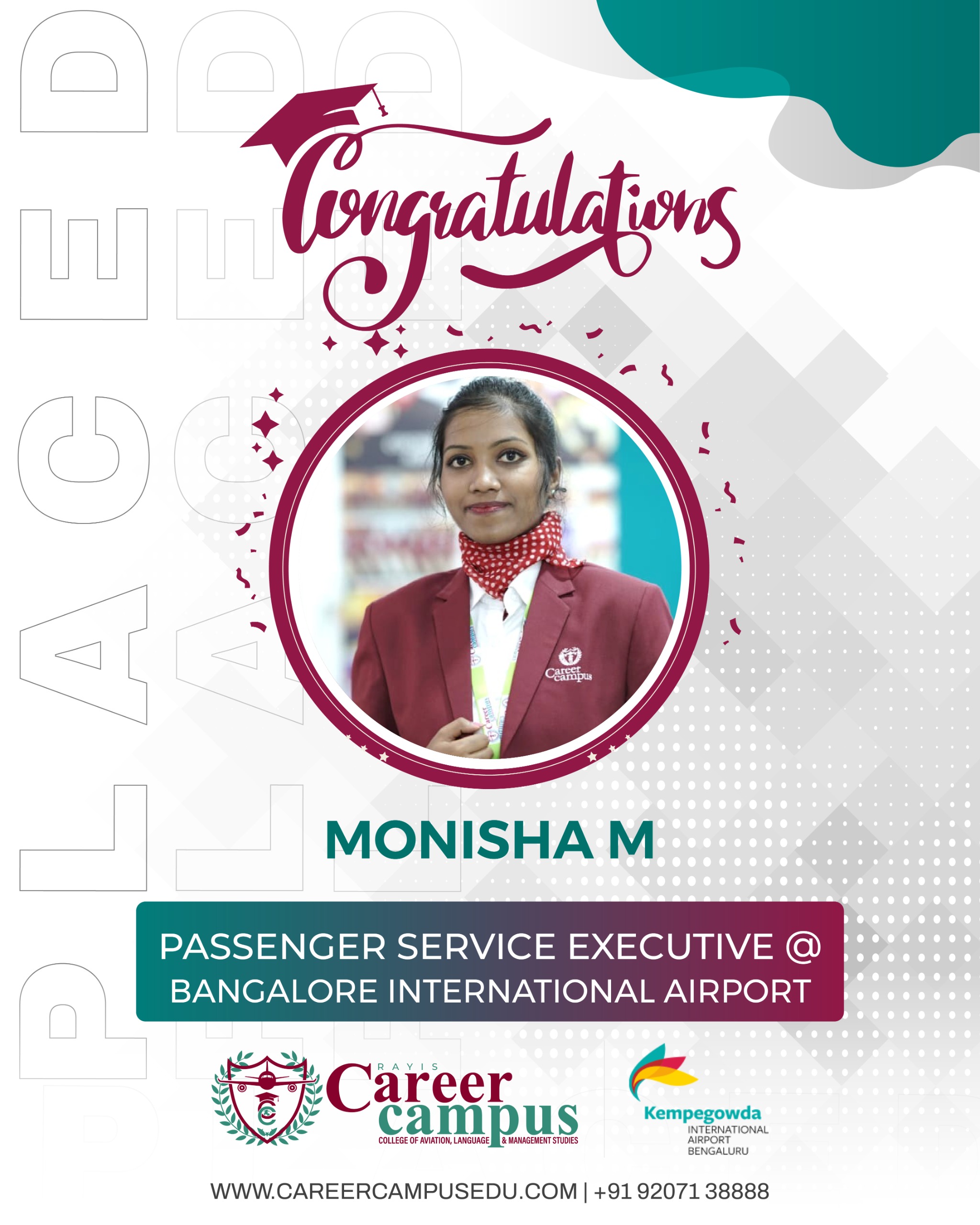 career campus student successfully placed through campus placement program