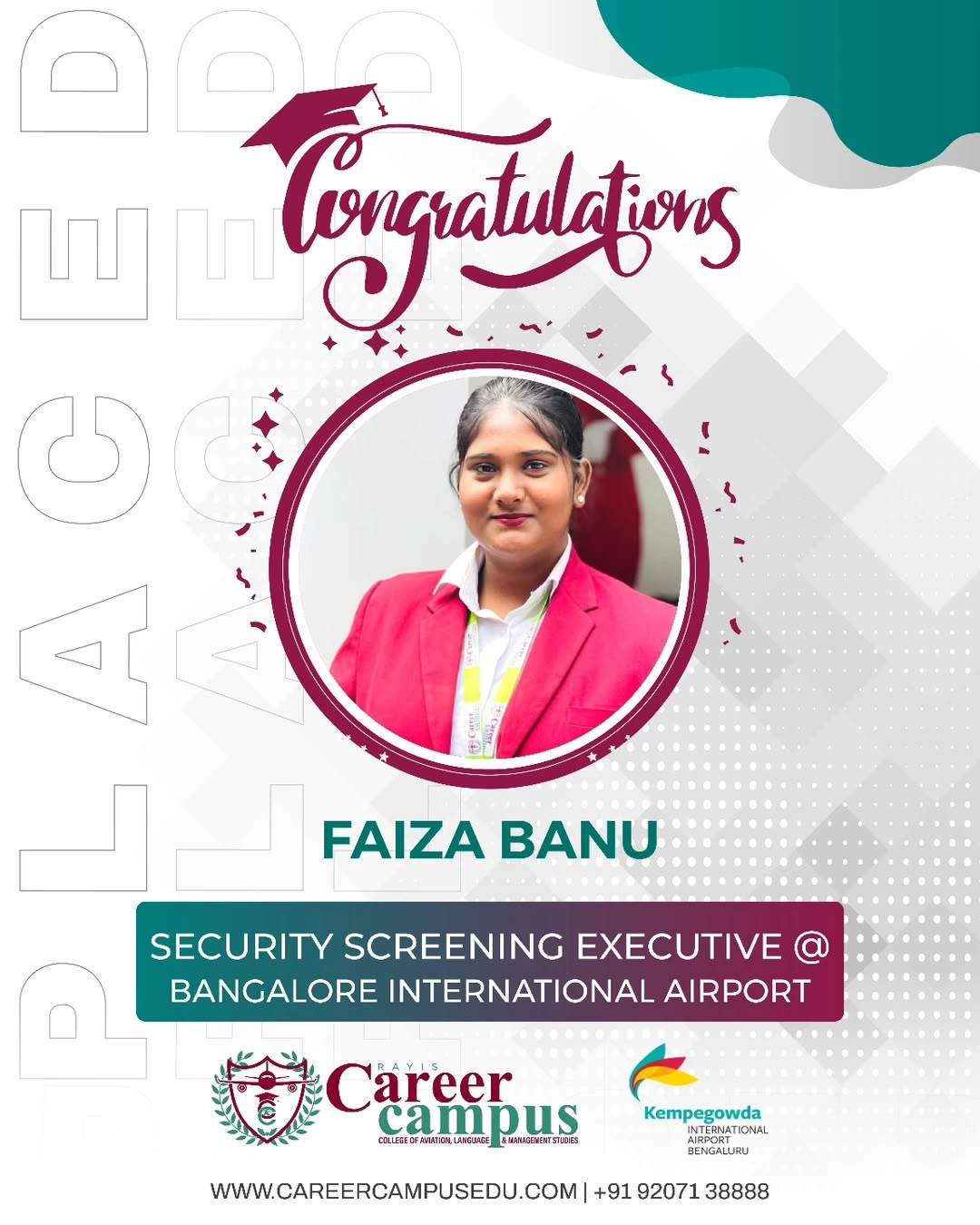 Career Campus Placement Success Stories from the Best aviation academy in Kerala