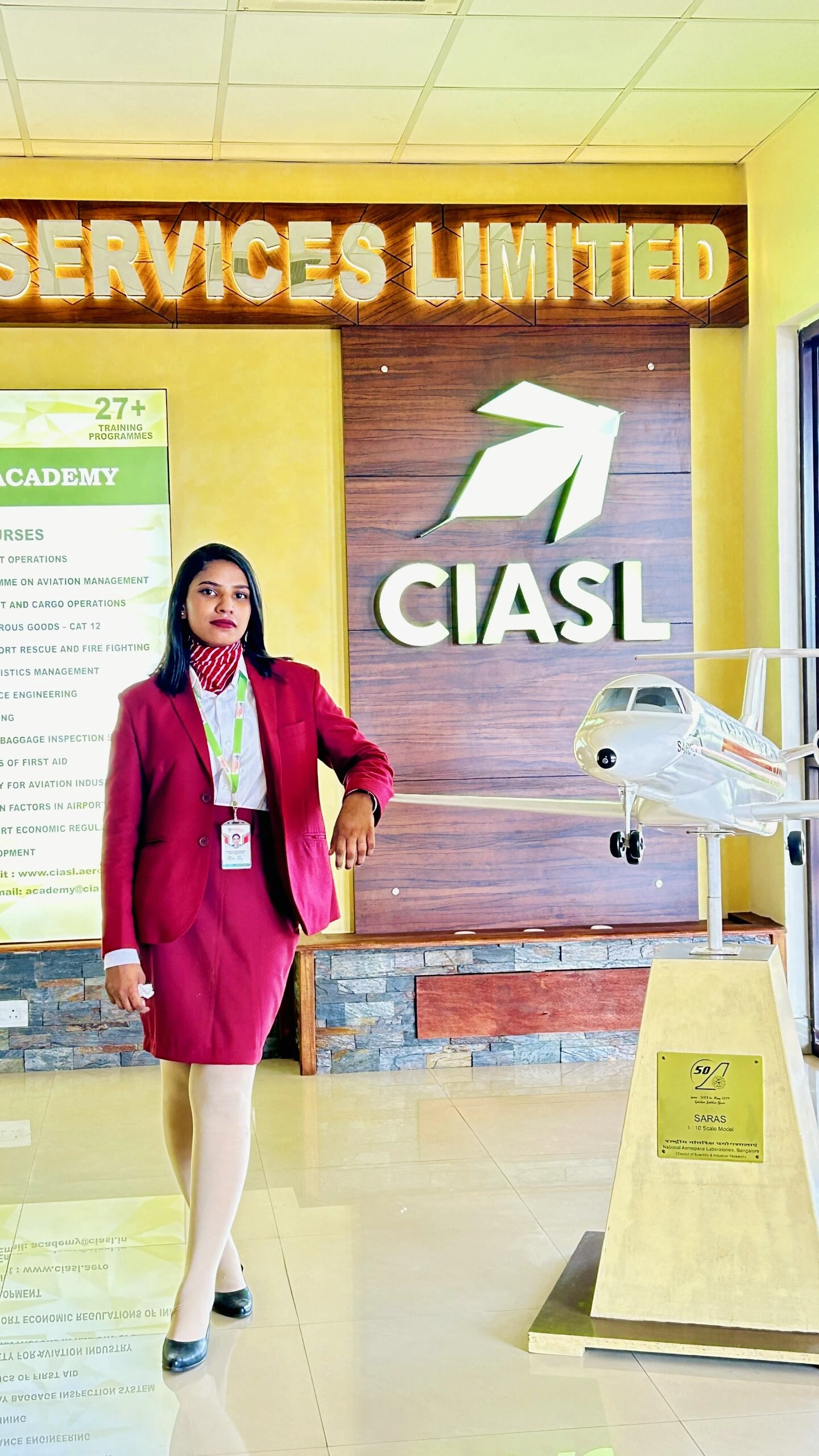 Aviation student sharing training experience at the best aviation academy in Kerala